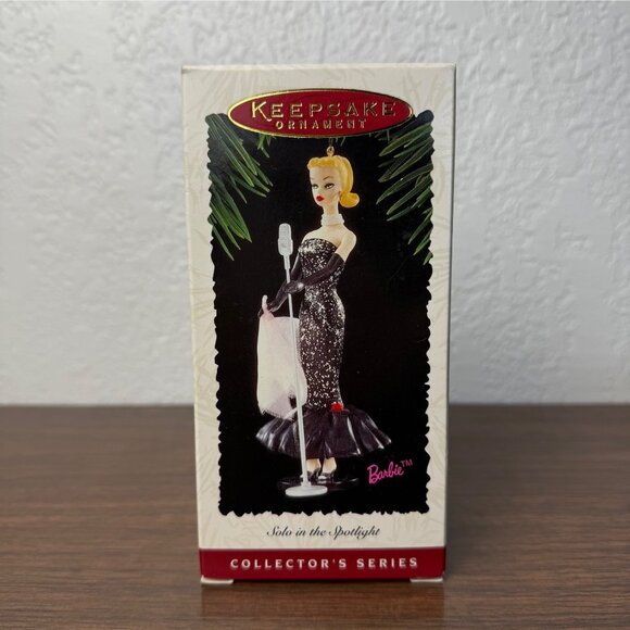 Hallmark Keepsake Ornament 1995 Barbie Solo in the Spotlight Christmas NEW W BOX - Picture 1 of 5